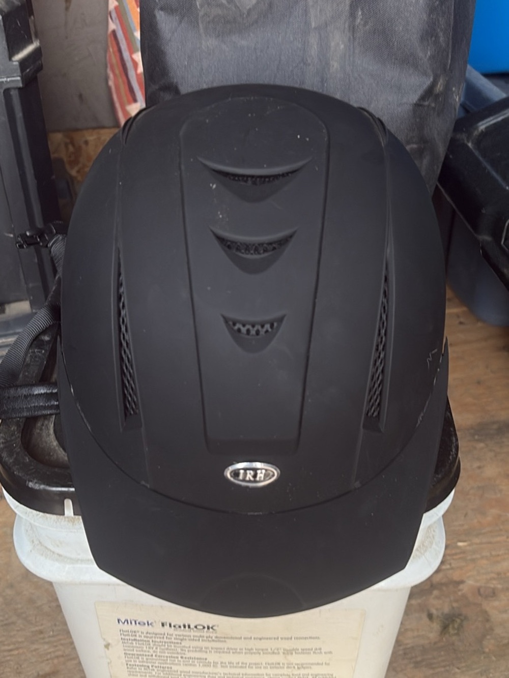 IRH Matte Black Riding Helmet